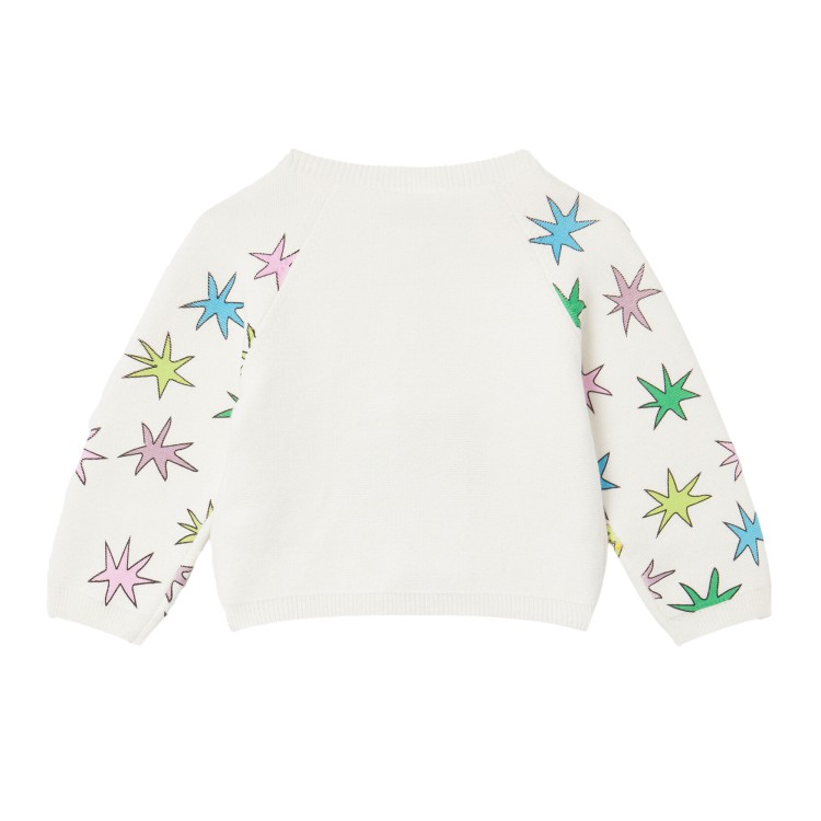 STELLA McCARTNEY Cardigan i caldo cotone con stelle per neonata