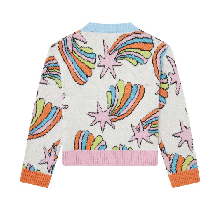 STELLA McCARTNEY Cardigan in lana fantasia multicolor per  bambina