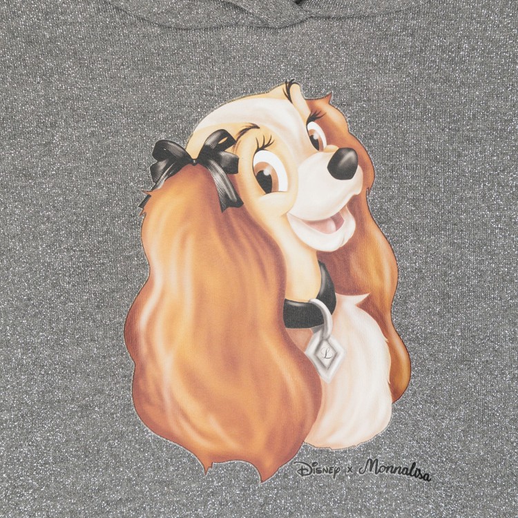 MONNALISA Felpa Lady & The Tramp lamé x Disney