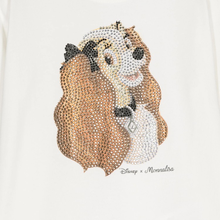 MONNALISA T-shirt con strass x Disney