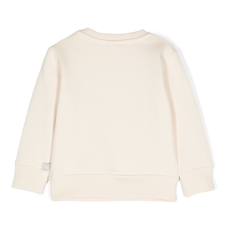 STELLA McCARTNEY Felpa beige con stampa grafica per neonati