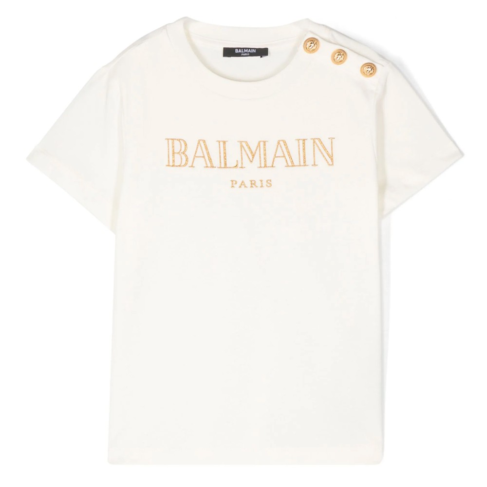 BALMAIN T-shirt con ricamo