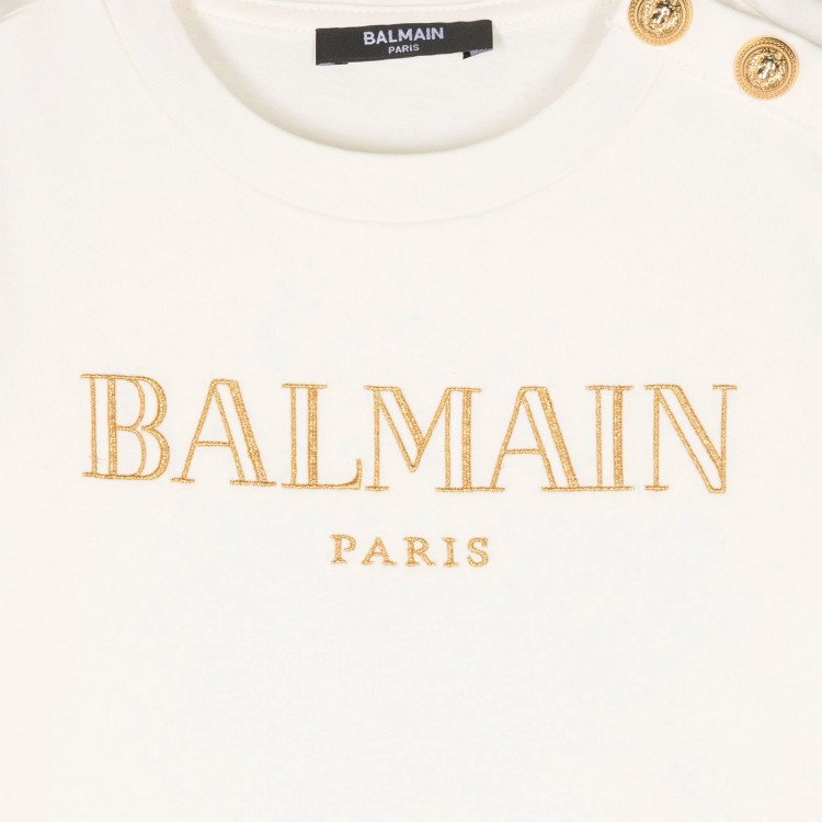 BALMAIN T-shirt con ricamo