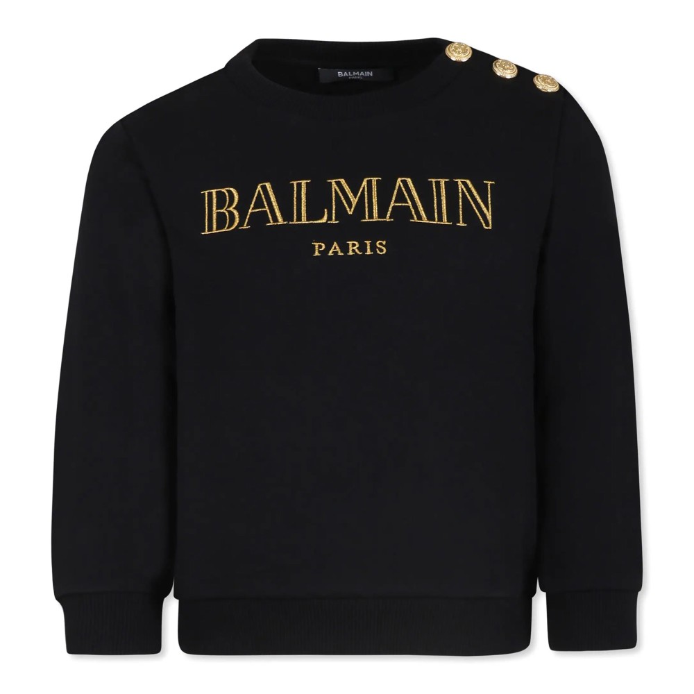 BALMAIN Felpa nera con...