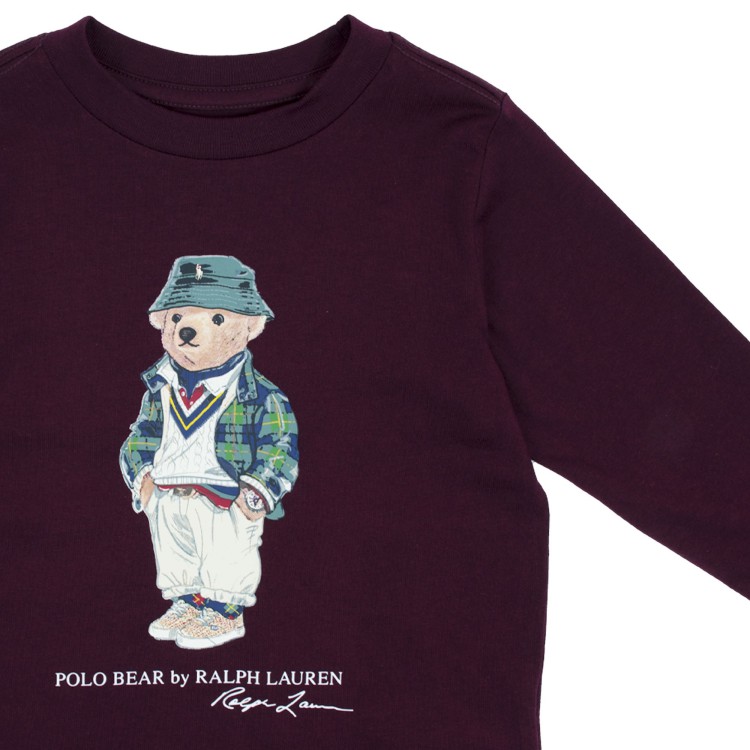 RALPH LAUREN T-shirt Manica lunga  bordò bambino