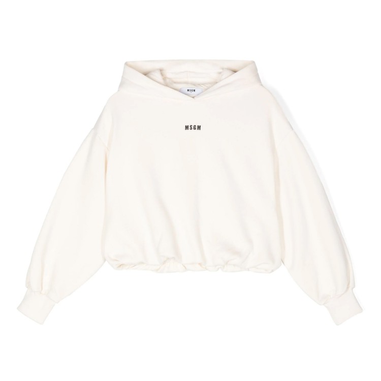 MSGM HOODIE GIRL CREMA/CREAM