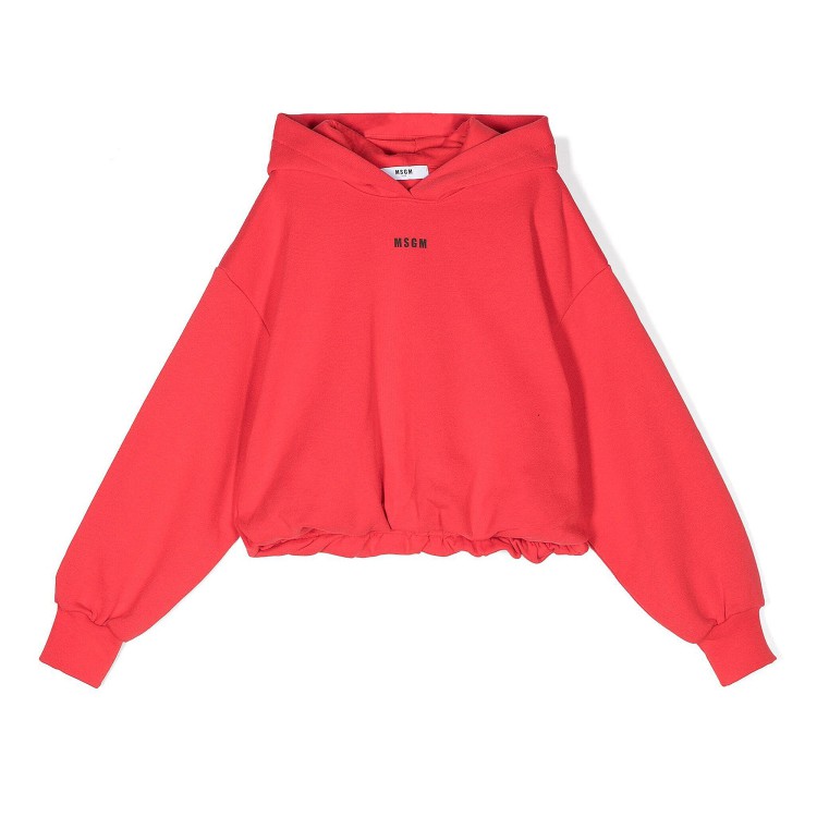 MSGM HOODIE GIRL ROSSO/RED