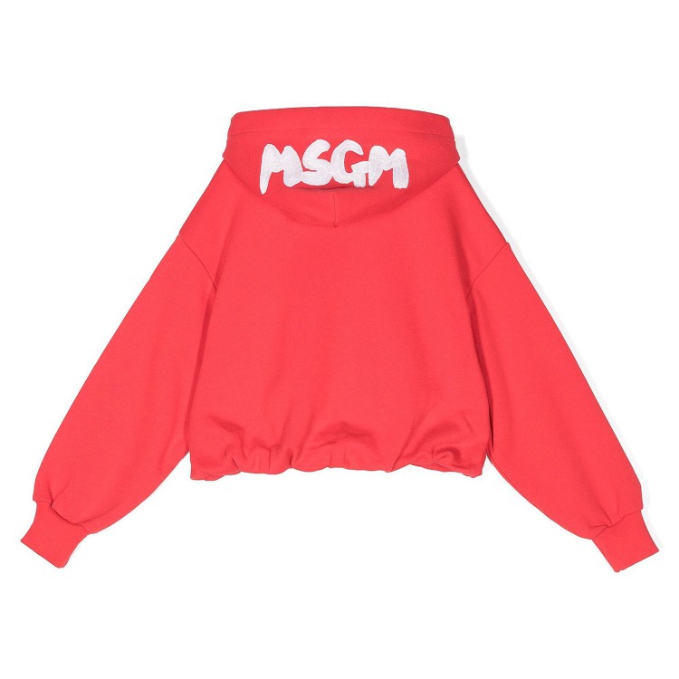 MSGM HOODIE GIRL ROSSO/RED