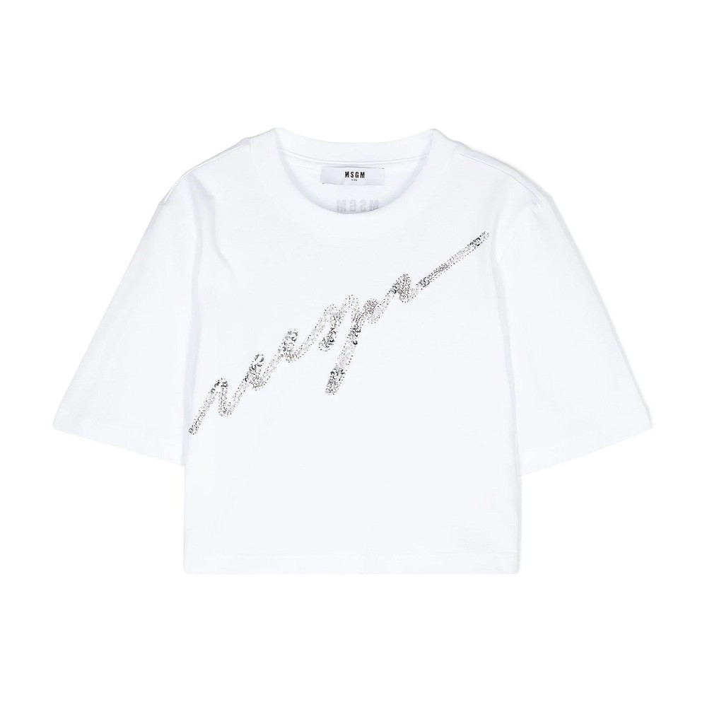 MSGM T-shirt bianca con...