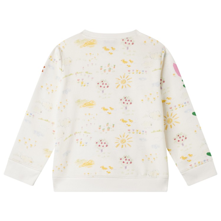 STELLA McCARTNEY SWEATSHIRT.ivory/colourful