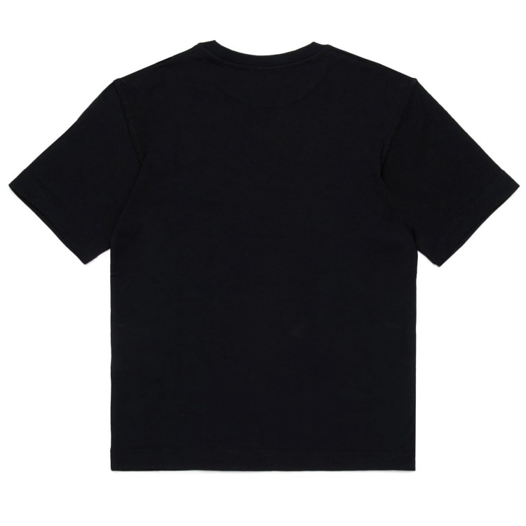 DIESEL T-shirt nera Oval D bambini