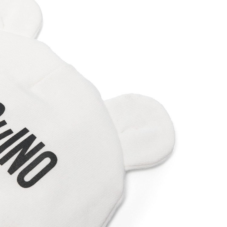 MOSCHINO Berretto bianco Teddy Bear neonati