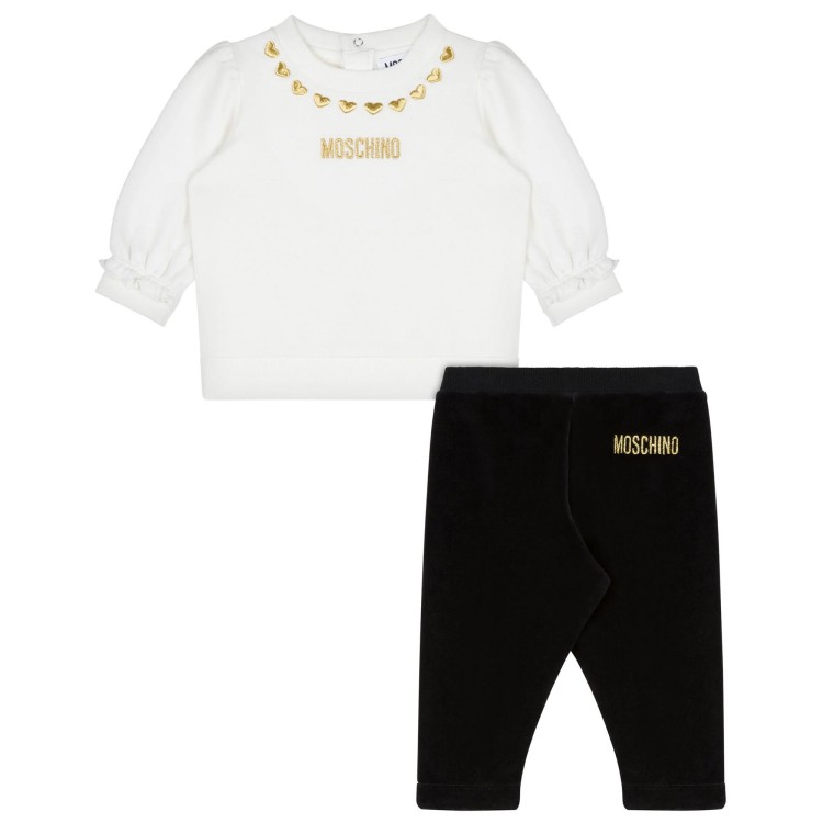 MOSCHINO FELPA+PANTALONE.CLOUD/BLACK