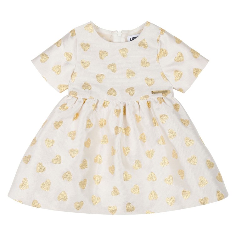 MOSCHINO Abito bianco con stampa neonata