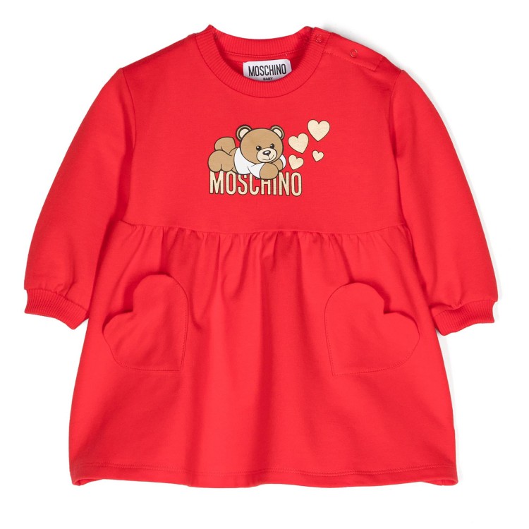 MOSCHINO Abito rosso svasato neonata