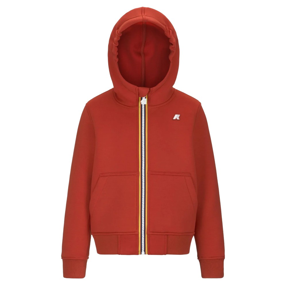 K-WAY Felpa rossa full zip...