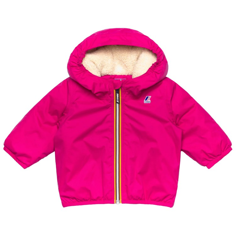 K-WAY Giacca fucsia con cappuccio neonata