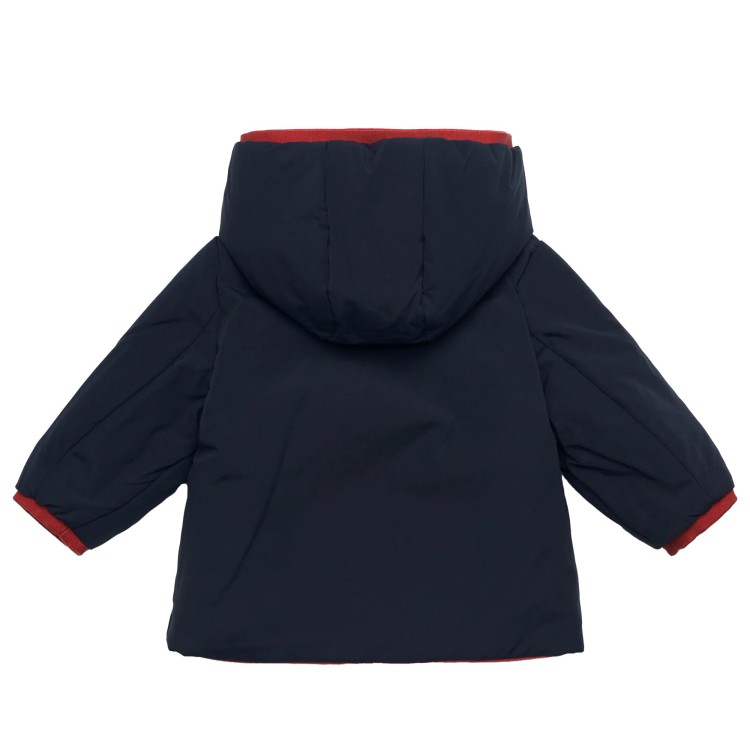 K-WAY Giacca rossa e blu reversibile con cappuccio neonati