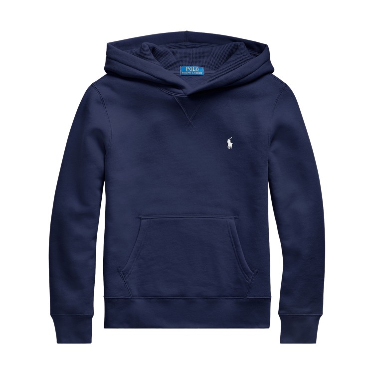 RALPH LAUREN LS PO HOOD-TOPS-KNIT.REFINED NAVY/C1730