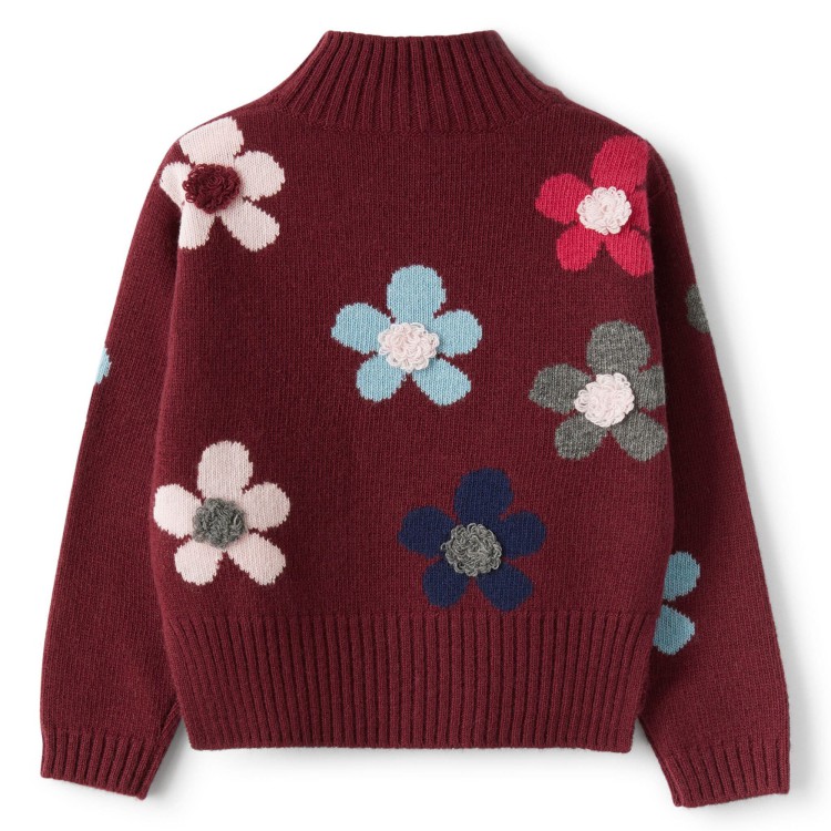 IL GUFO MAGLIA TRICOT.BORDEAUX/ROSA