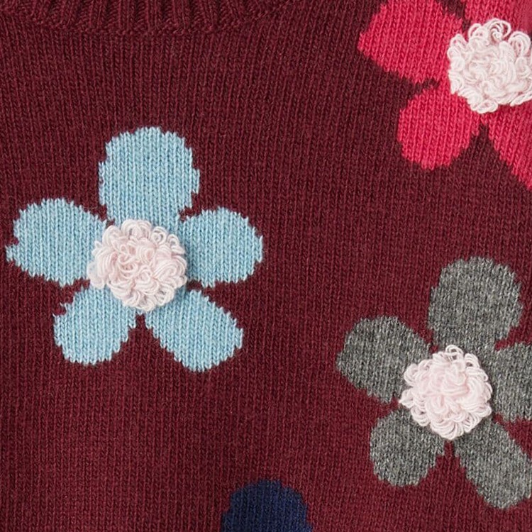 IL GUFO MAGLIA TRICOT.BORDEAUX/ROSA