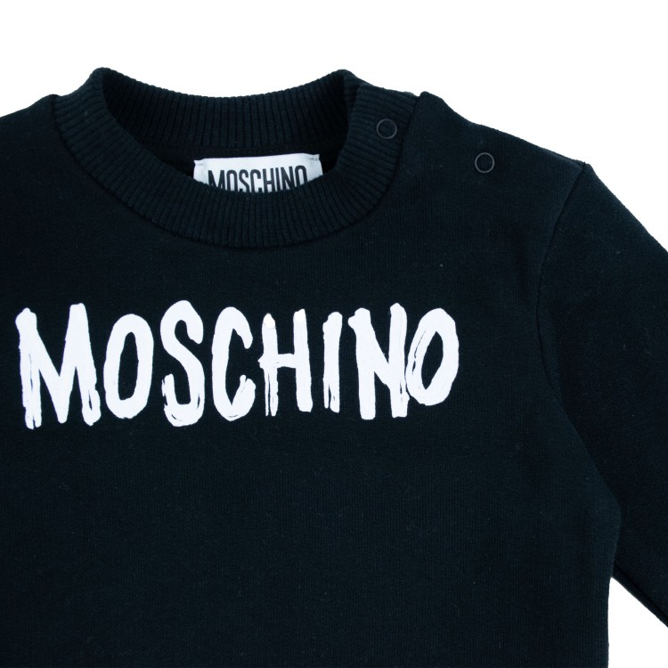 MOSCHINO Felpa nera neonato