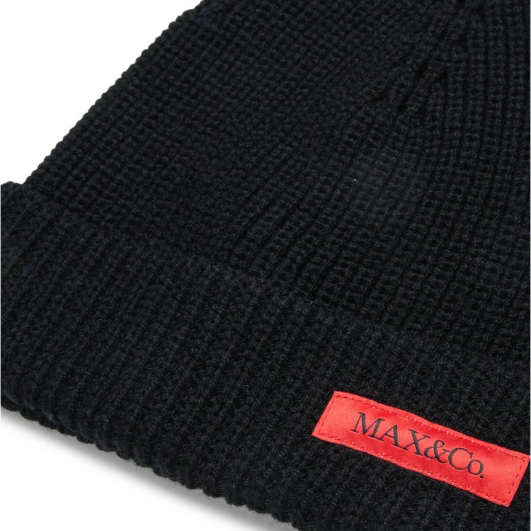 MAX&CO Cappello nero misto lana con logo bambina