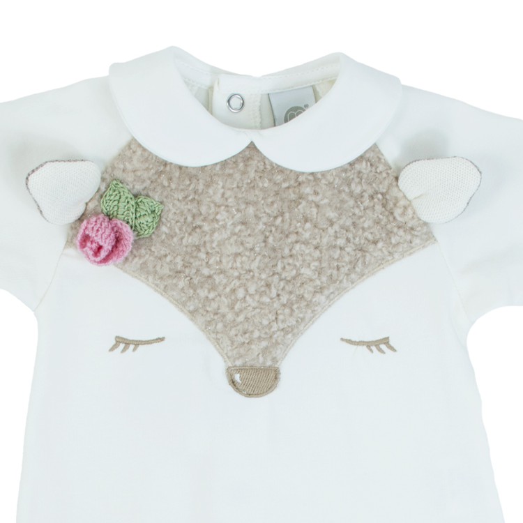 MARLU' Tutina in felpa  beige neonata