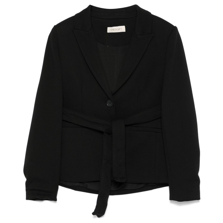 TWIN-SET Blazer nero due bottini per bambina