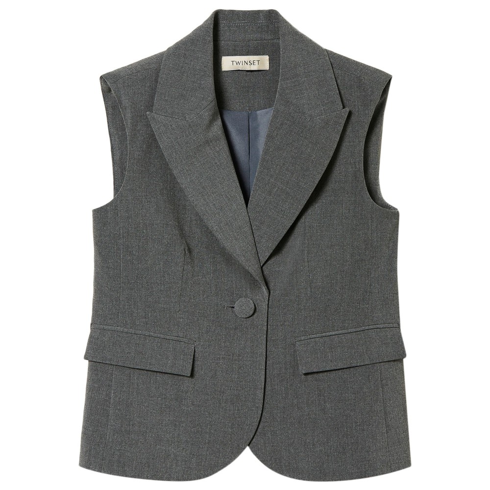 TWIN-SET Gilet grigio...