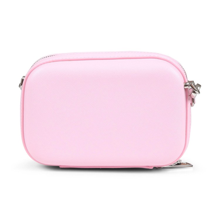 MSGM Borsa rosa a spalla con logo goffrato bambina