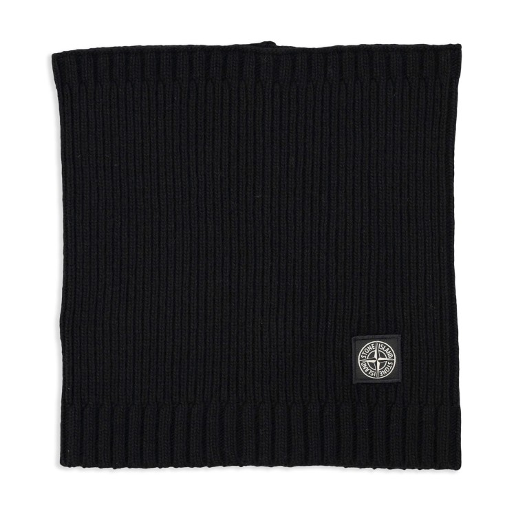 STONE ISLAND Sciarpa nera unisex