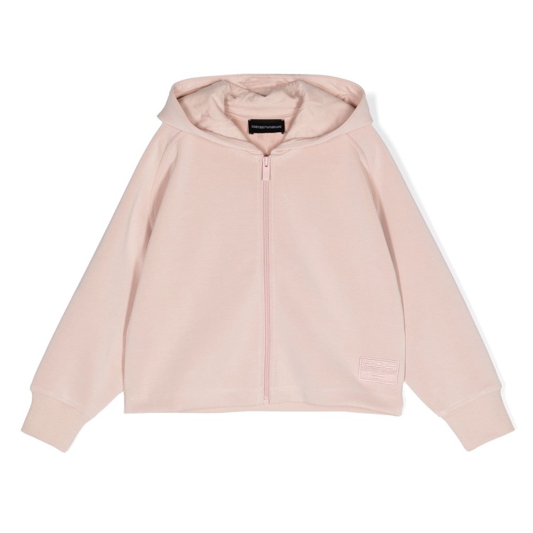 EMPORIO ARMANI Felpa full-zip rosa bambina