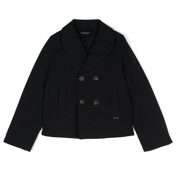 EMPORIO ARMANI Cappotto monopetto blu notte bambino