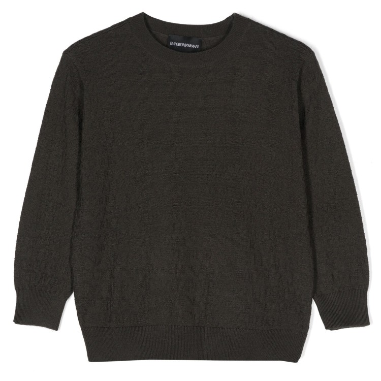 EMPORIO ARMANI Pullover verde scuro bambino