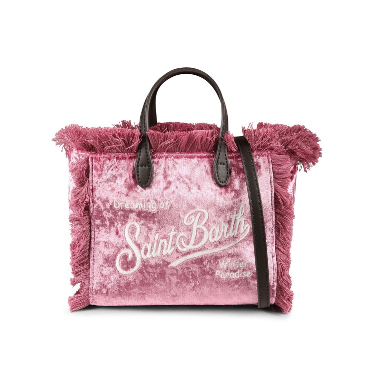 SAINT BARTH BORSA VELLUTO ROSA