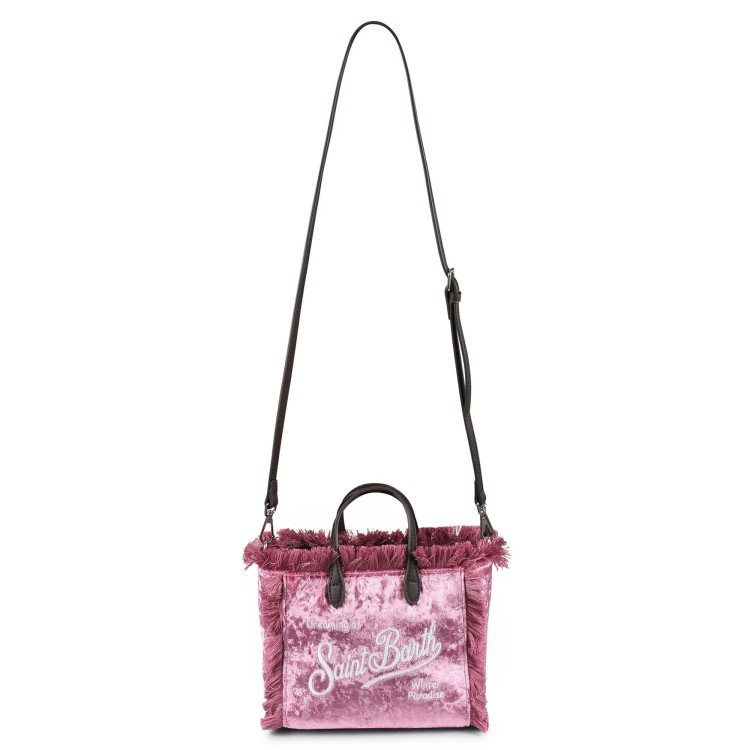 SAINT BARTH BORSA VELLUTO ROSA