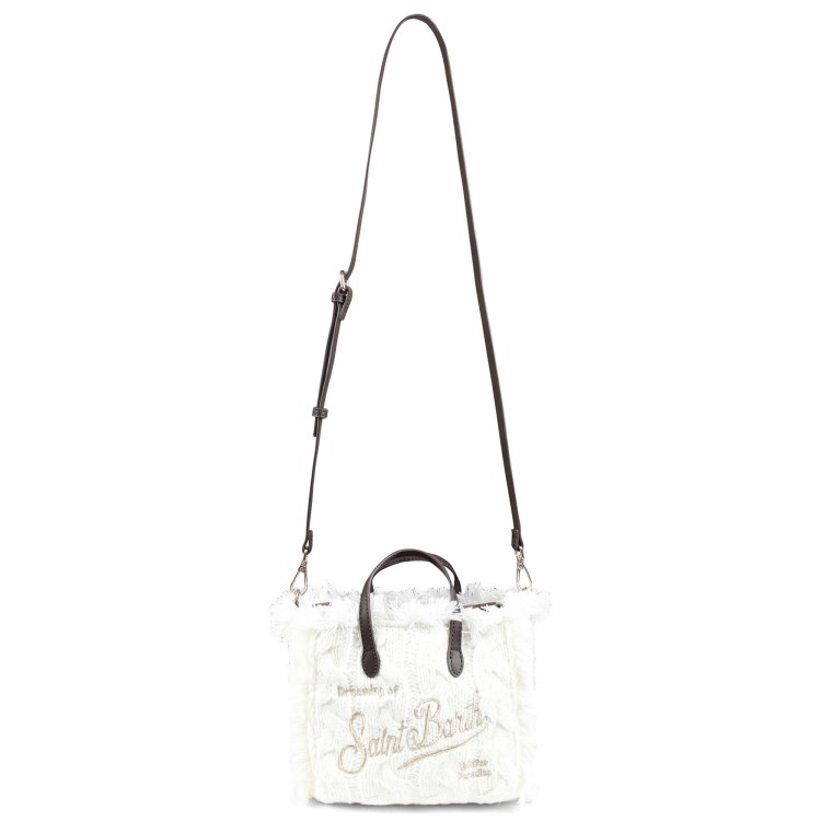 SAINT BARTH BORSA LANA TRECCIA BIANCA