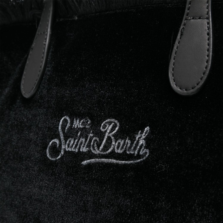 SAINT BARTH BORSA VELLUTO STRASS NERA