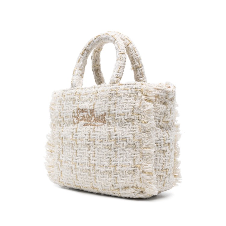 SAINT BARTH BORSA TWEED BIANCA ORO