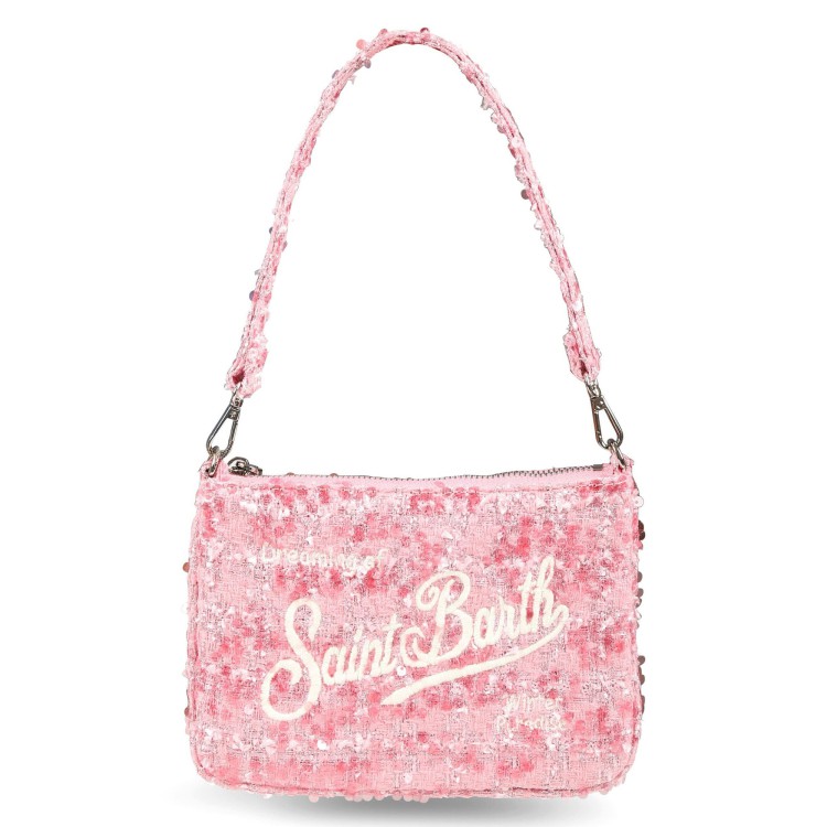 SAINT BARTH BORSA A SPALLA ROSA PAILLETTES