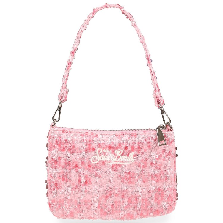 SAINT BARTH BORSA A SPALLA ROSA PAILLETTES