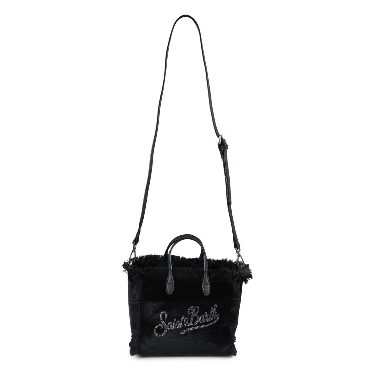 SAINT BARTH BORSA VELLUTO NERA STRASS