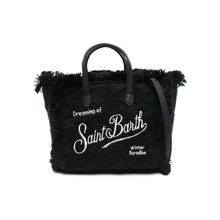 SAINT BARTH BORSA LANA TRECCIA NERA BAMBINA