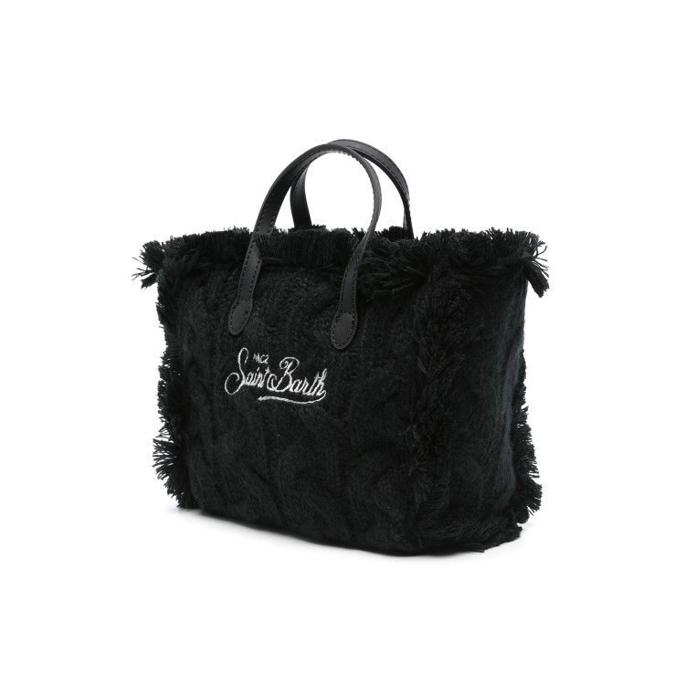 SAINT BARTH BORSA LANA TRECCIA NERA BAMBINA