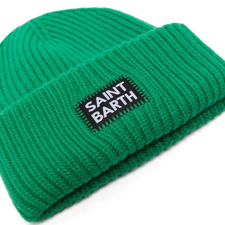 SAINT BARTH Cappello verde con logo bambini