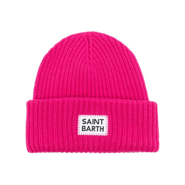 SAINT BARTH Cappello fucsia con logo bambini