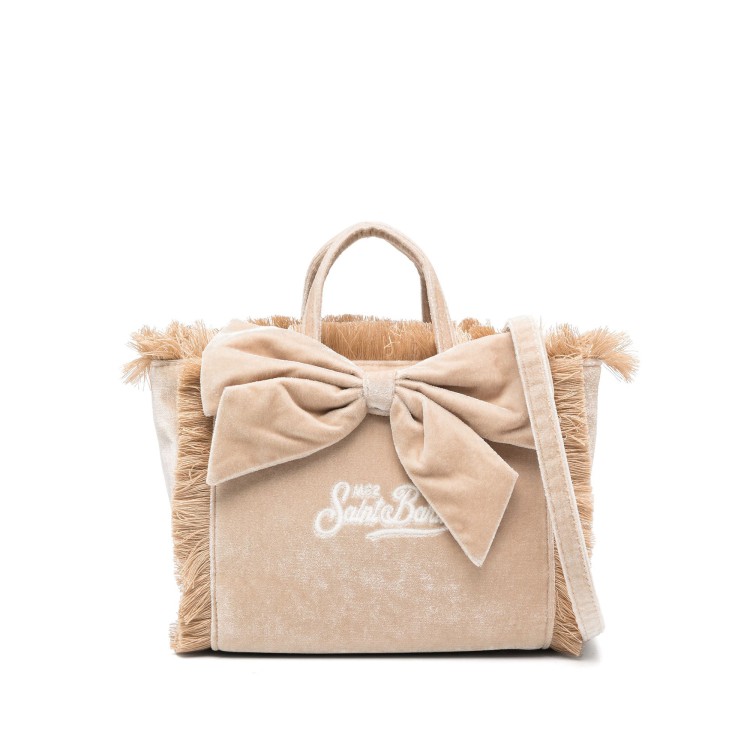 SAINT BARTH borsa velluto beige