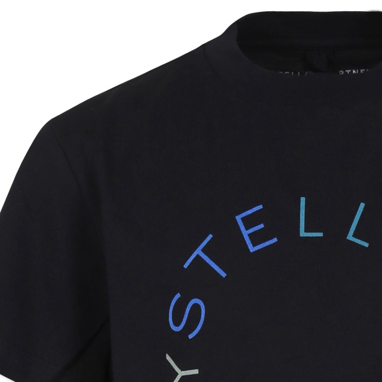 STELLA McCARTNEY Maglietta nera con stampa logo