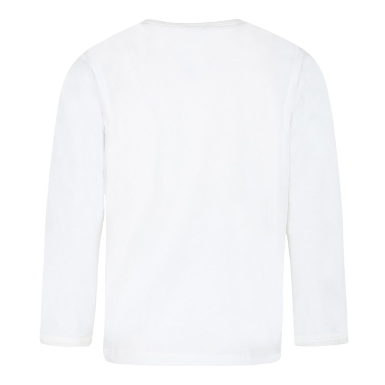 STELLA McCARTNEY T-shirt bianca a manica lunga con stampa grafica